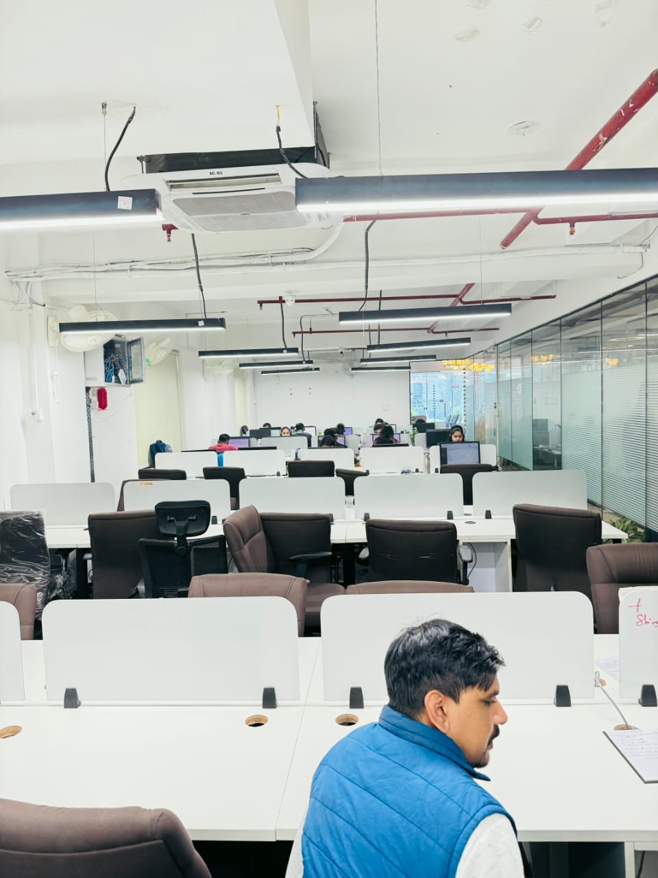 Private cabin office space at Click Office Noida — lockable team cabin