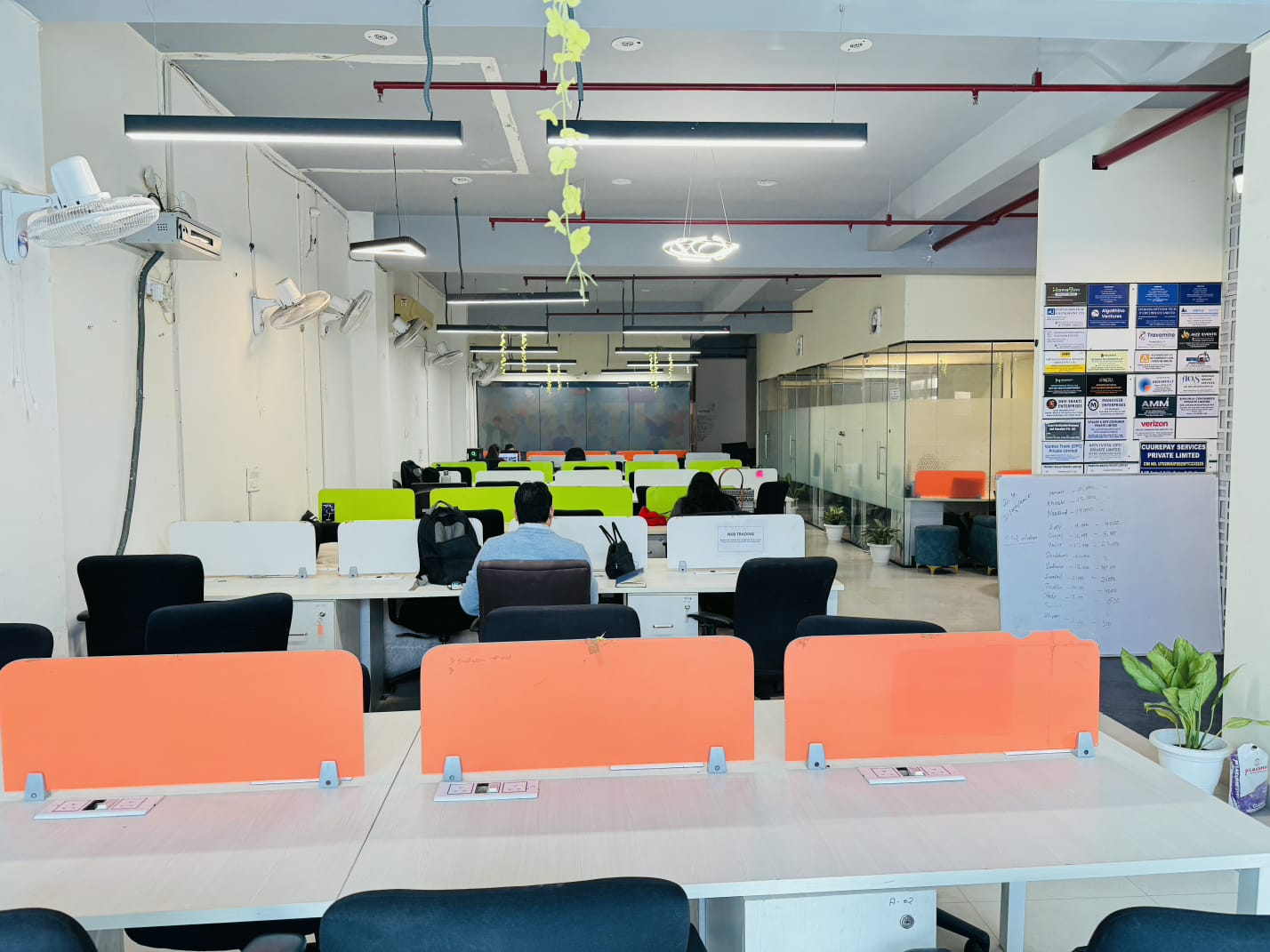 Conference room setup at Click Office