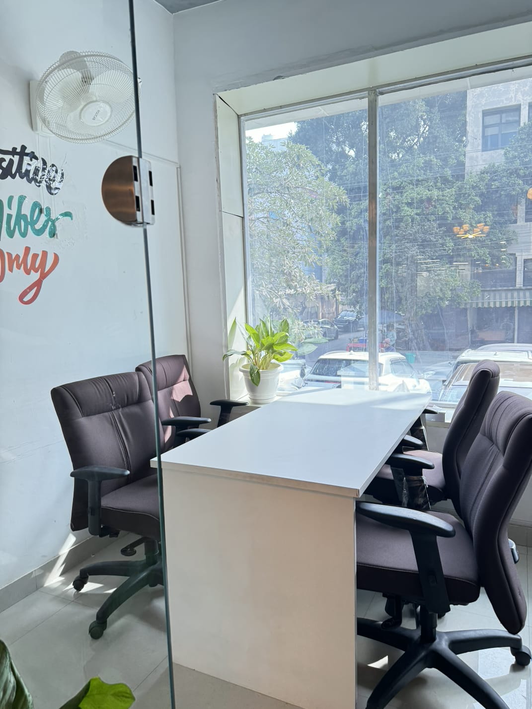 Presentation-ready meeting room at Click Office